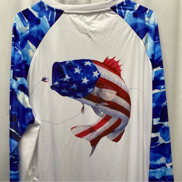 palmyth Other - Palmyth men's fishing shirt size xl patriotic American flag performance shirt